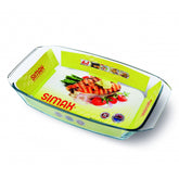 Rectangular Roaster with Handles, Clear